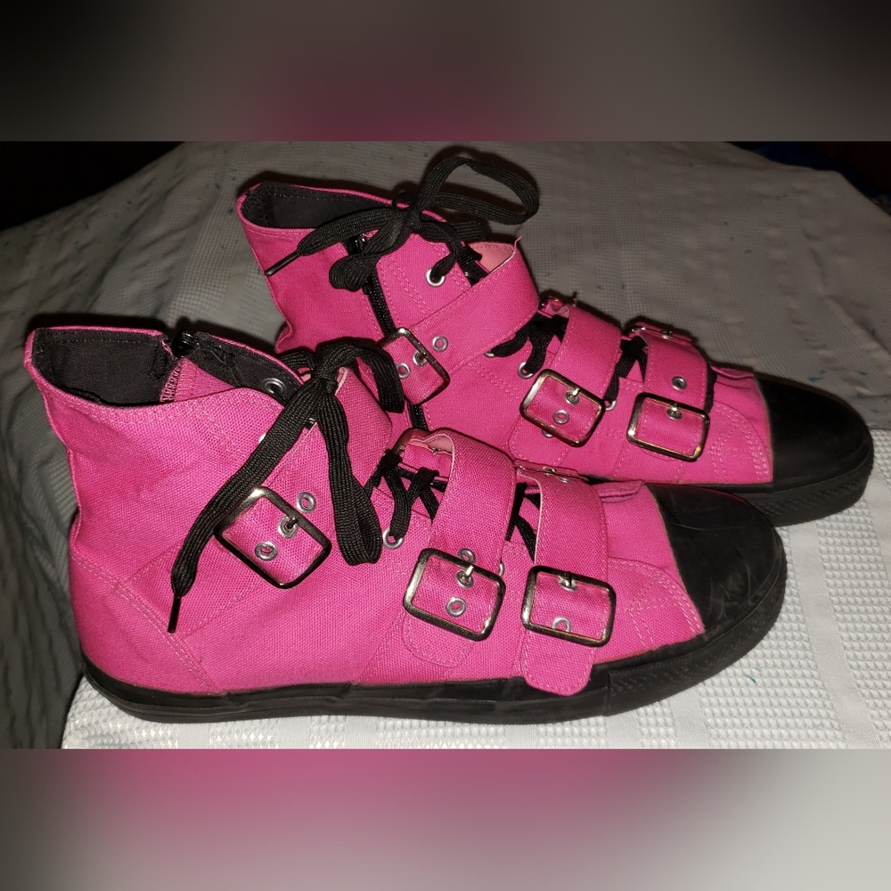 Men's Demonia "Deviant" High-tops, PINK, 12M
